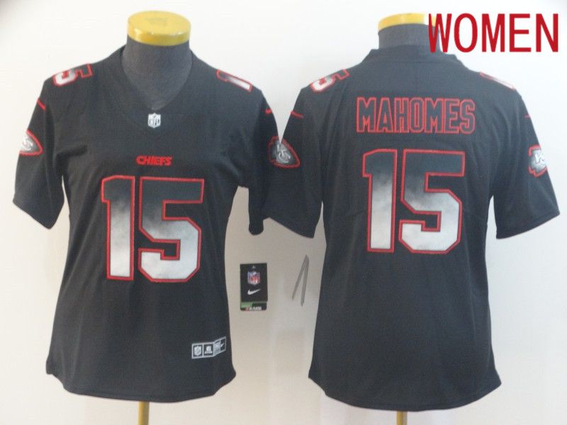 Women Kansas City Chiefs #15 Mahomes Nike Teams Black Smoke Fashion Limited NFL Jerseys->indianapolis colts->NFL Jersey